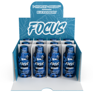 ON7 Focus Shot Box – 60MG – Blue Raspberry Flavour